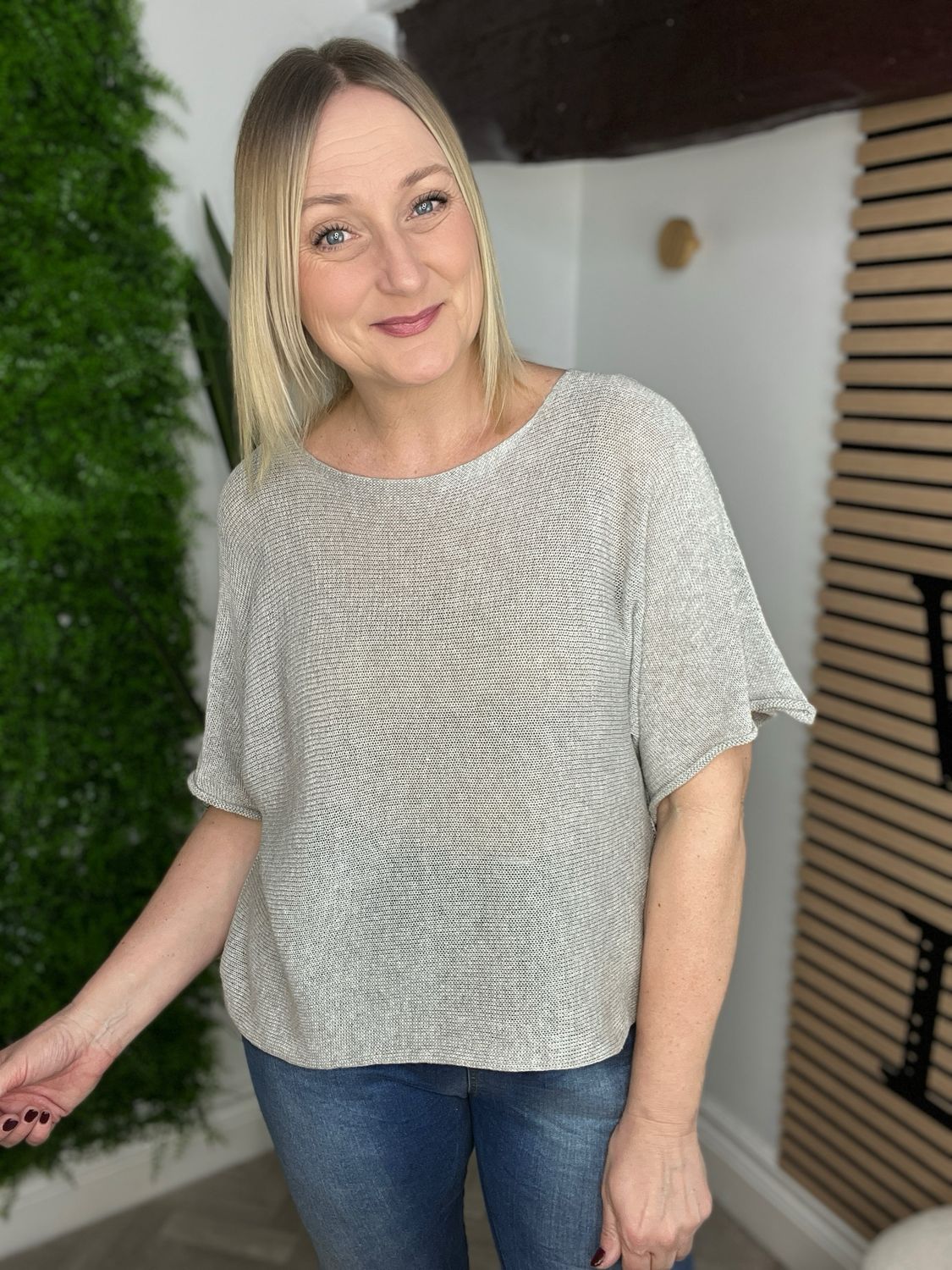 Summer Box Knit Jumper - Dove Grey