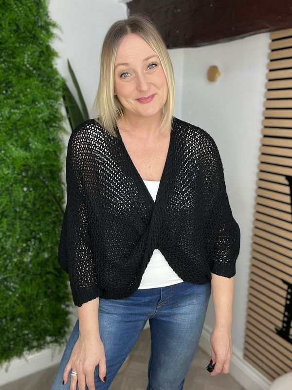 Twist Front Knit - Black