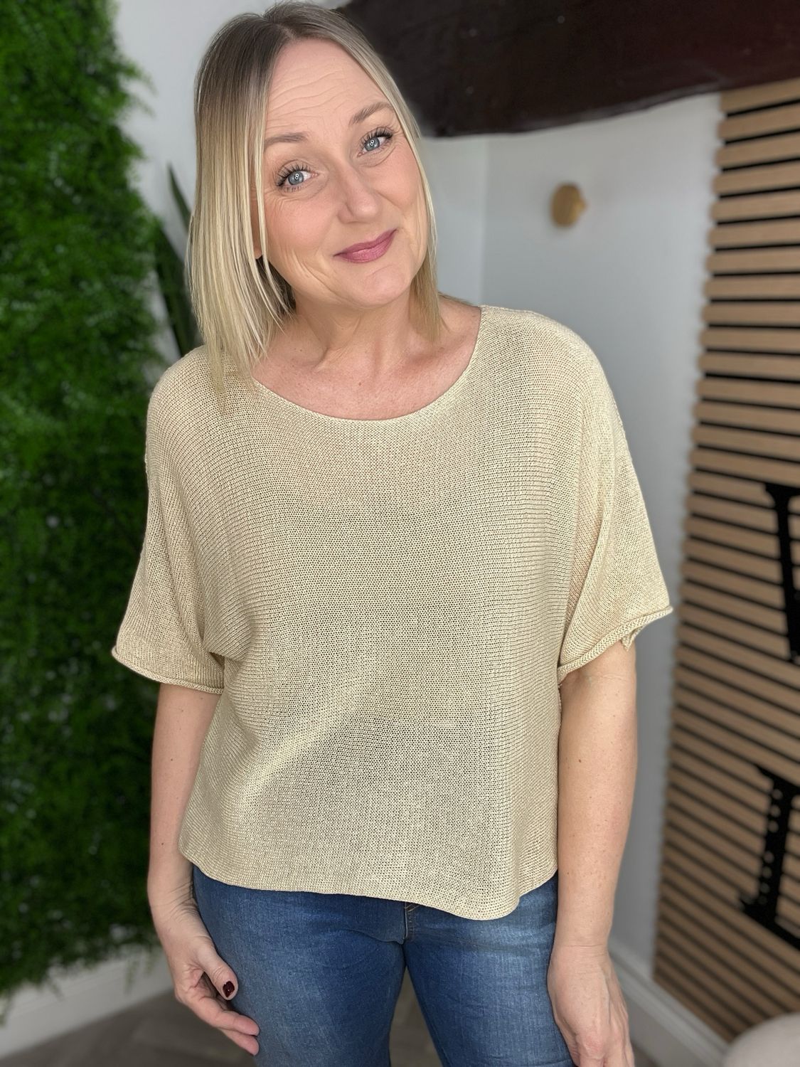 Summer Box Knit Jumper - Ecru