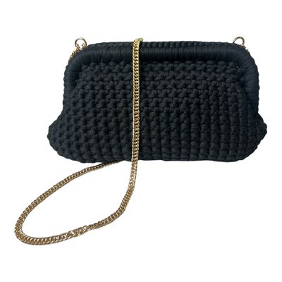 Crochet Clutch Bag - Black