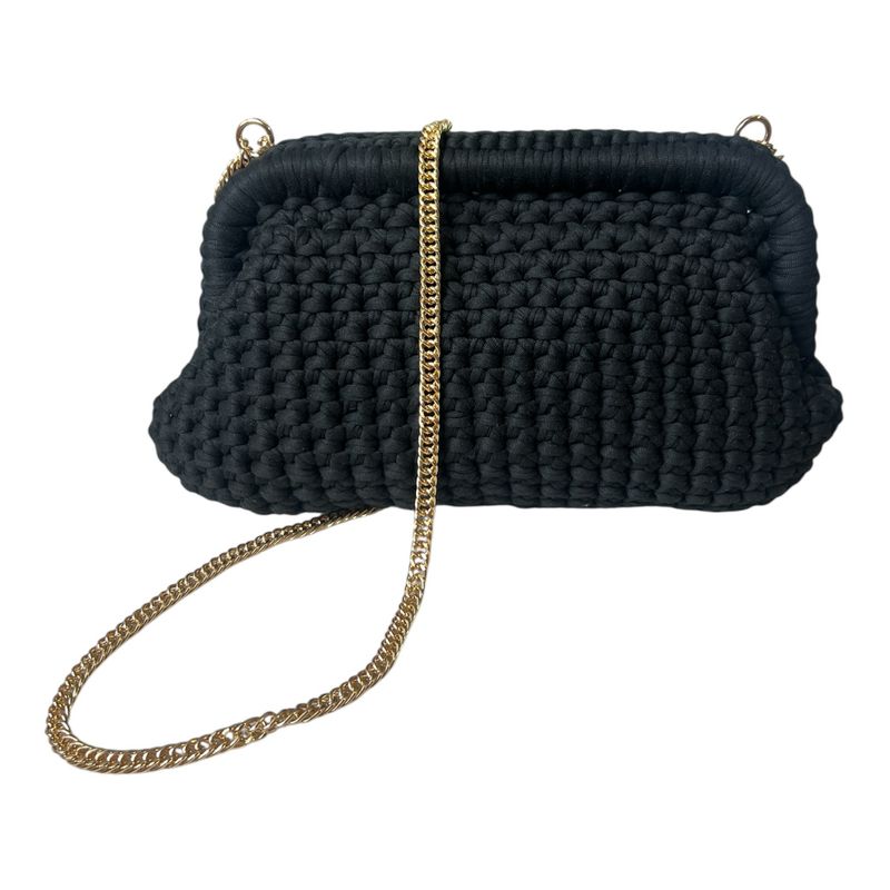 Crochet Clutch Bag - Black