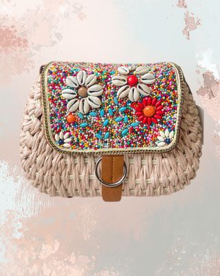Beaded Box Bag - Soft Blush