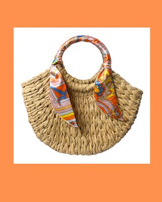 Basket Scarf Bag - Raffia