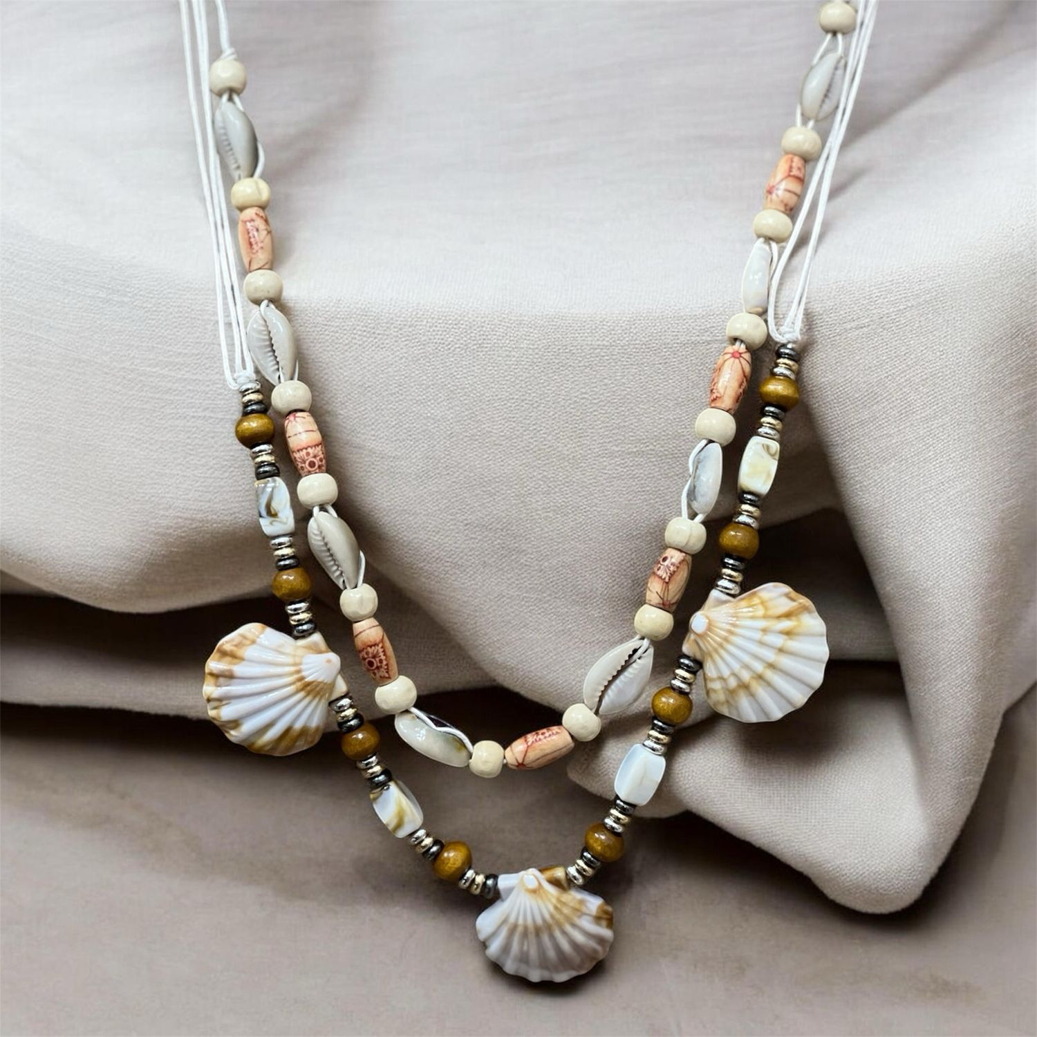 Shell Necklace & Beads - Natural Shell Necklace & Beads - Natural