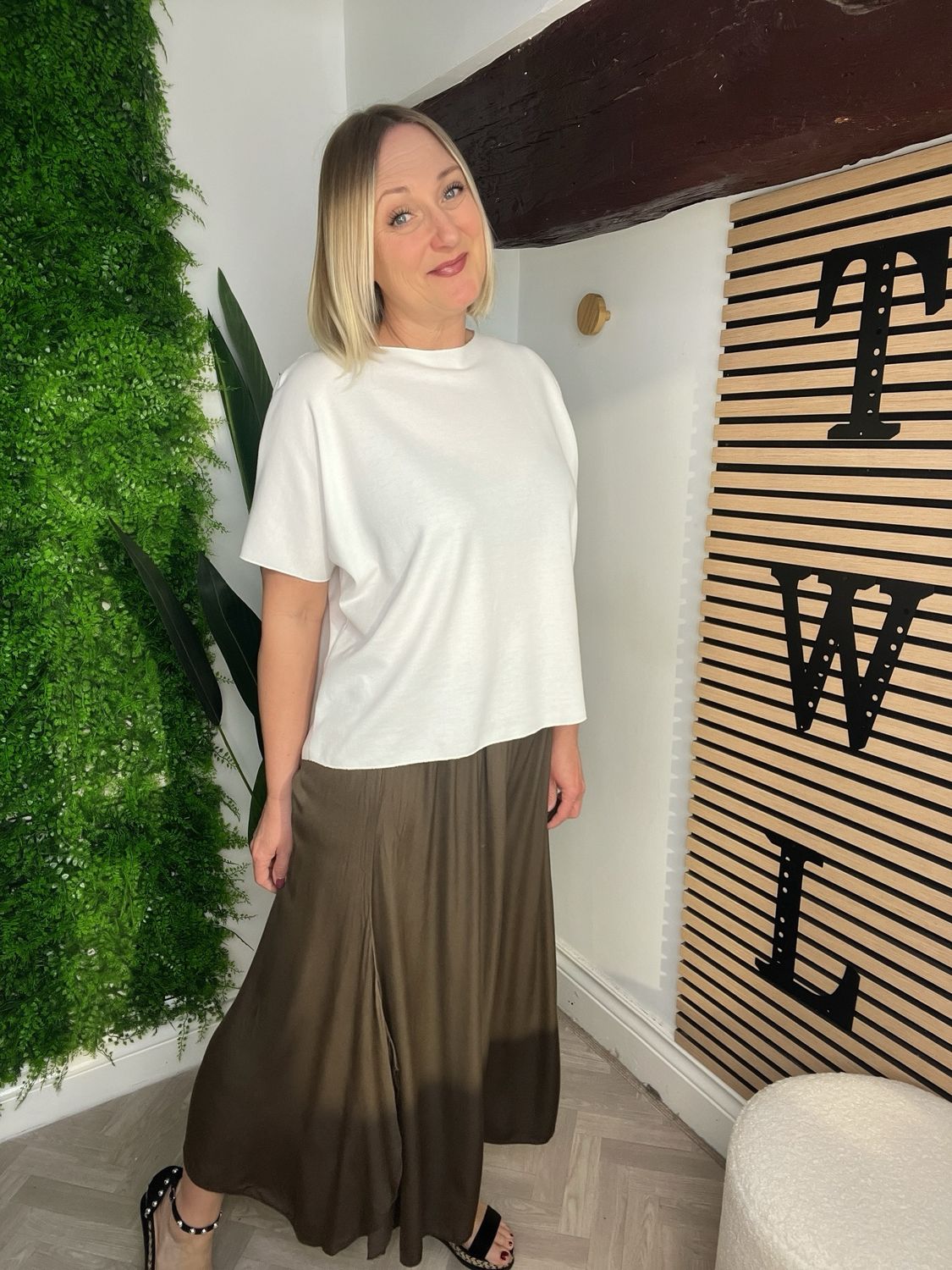 Floaty Palazzo Trousers - Chocolate
