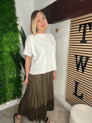 Floaty Palazzo Trousers - Chocolate