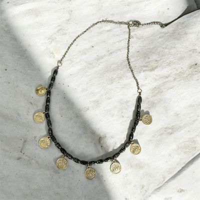 Mixed Metal Coin Necklace