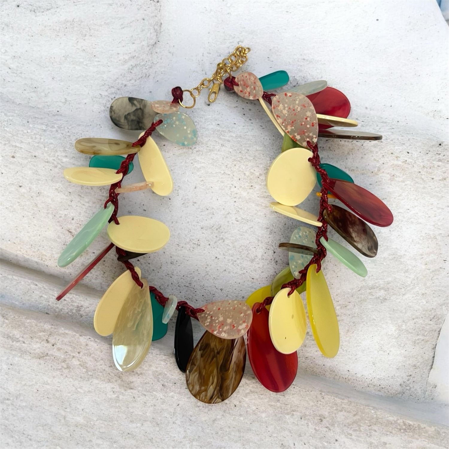 Multi Coloured Resin Necklace