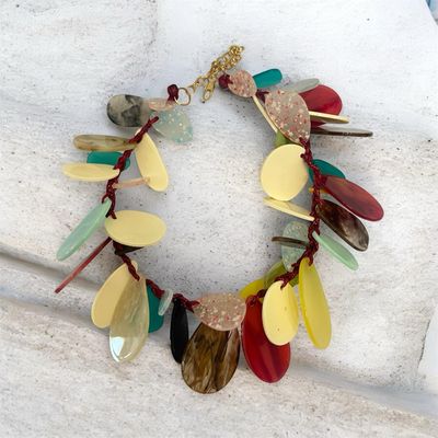 Multi Coloured Resin Necklace