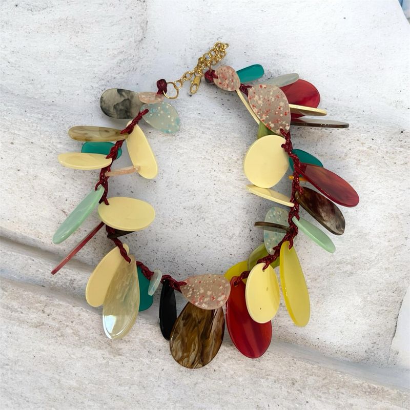 Multi Coloured Resin Necklace