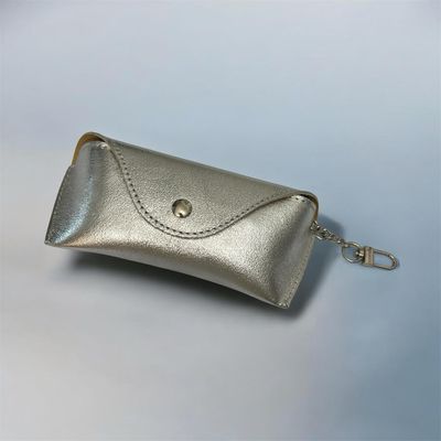 Leather Sunglass Case - Silver