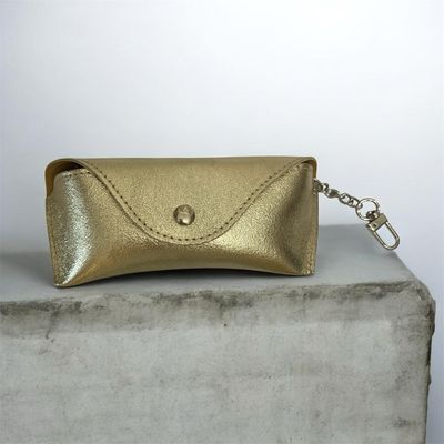 Leather Sunglass Case - Gold