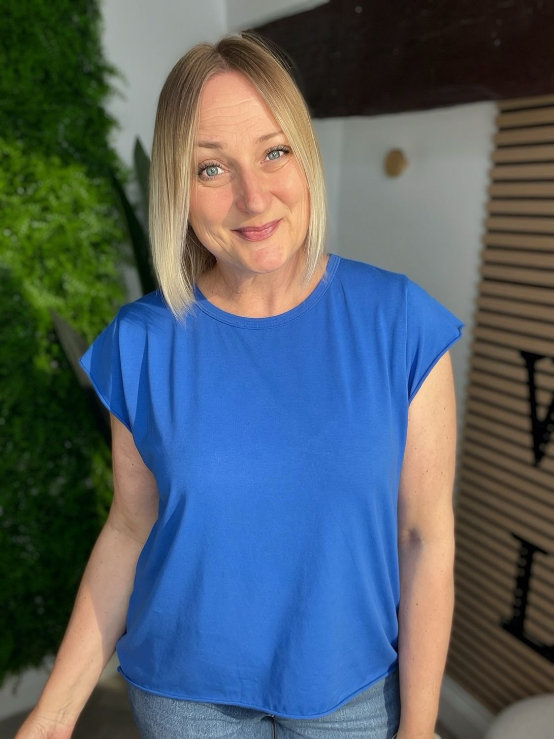 Flutter Sleeve Tee - Royal Blue