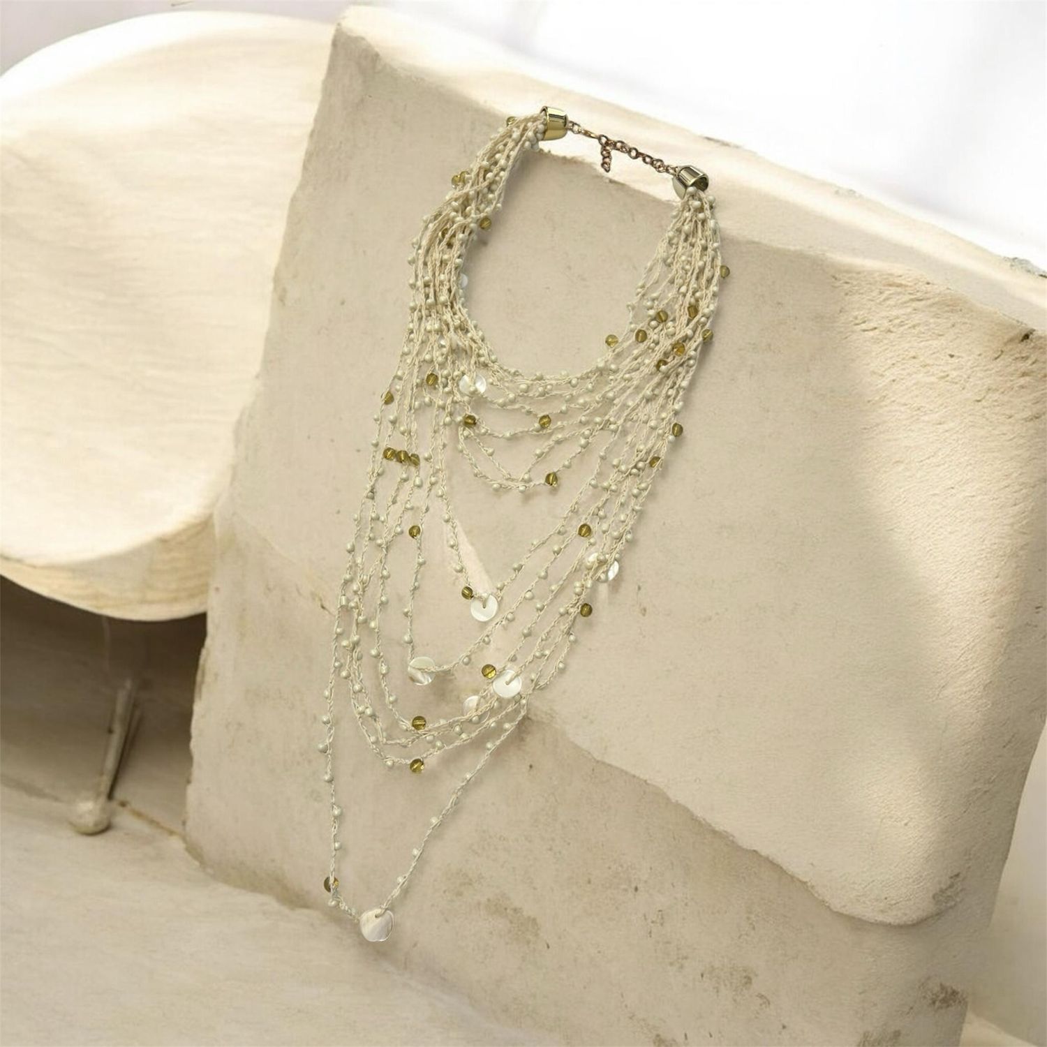 Cream Multi-strand Necklace