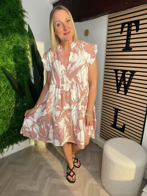 Smock Style Dress - Rose