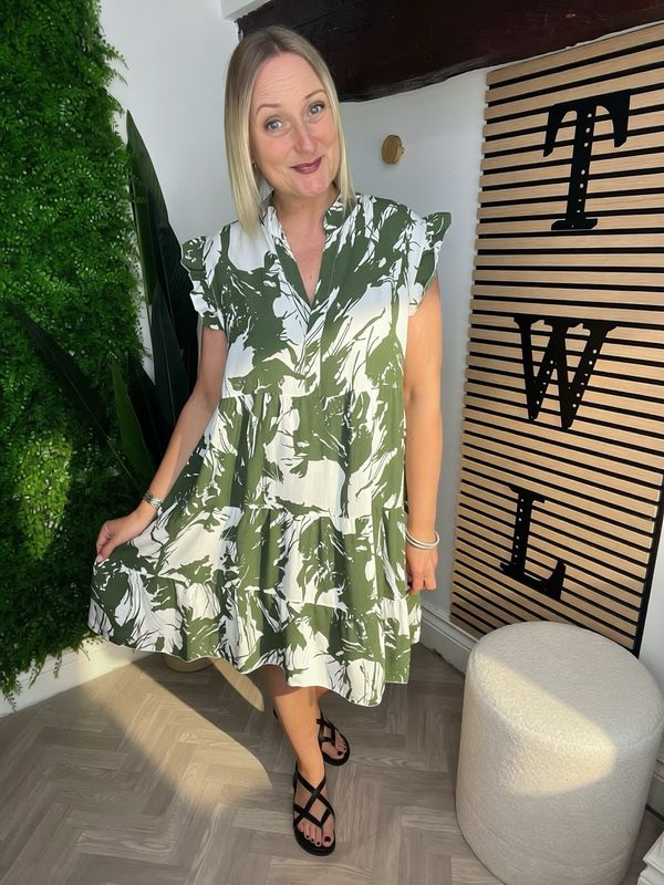 Smock Style Dress - Khaki