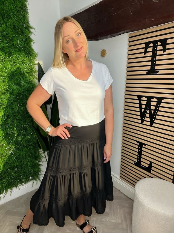 Gypsy Style Skirt - Black