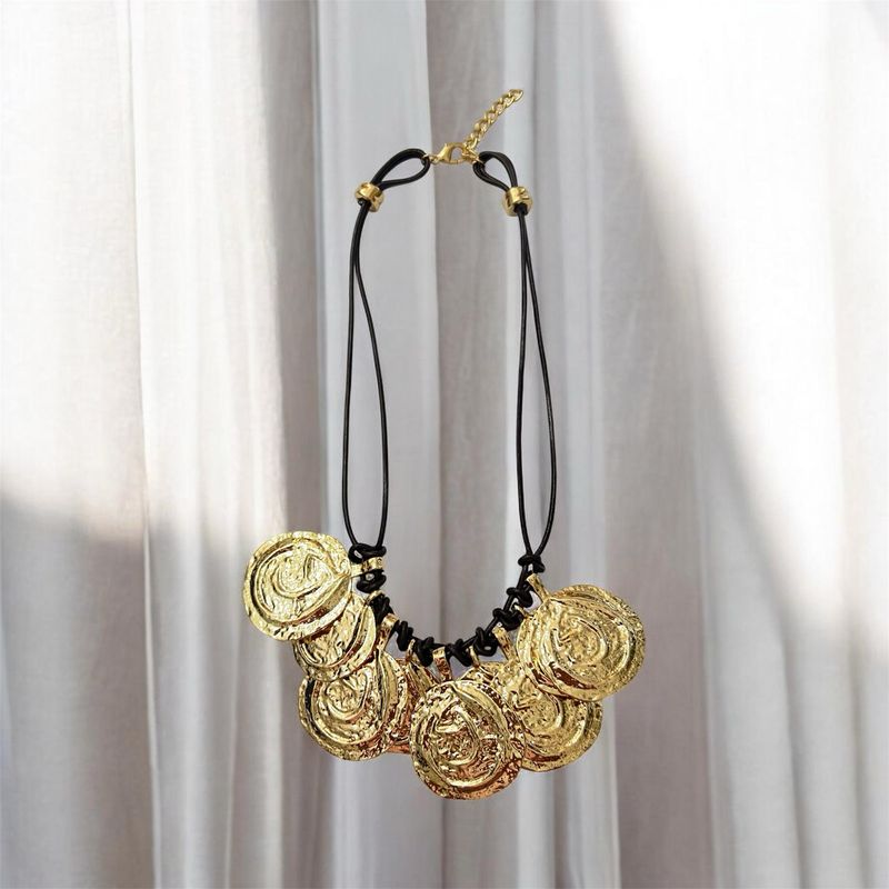 Multi Coin/Disc Gold Necklace