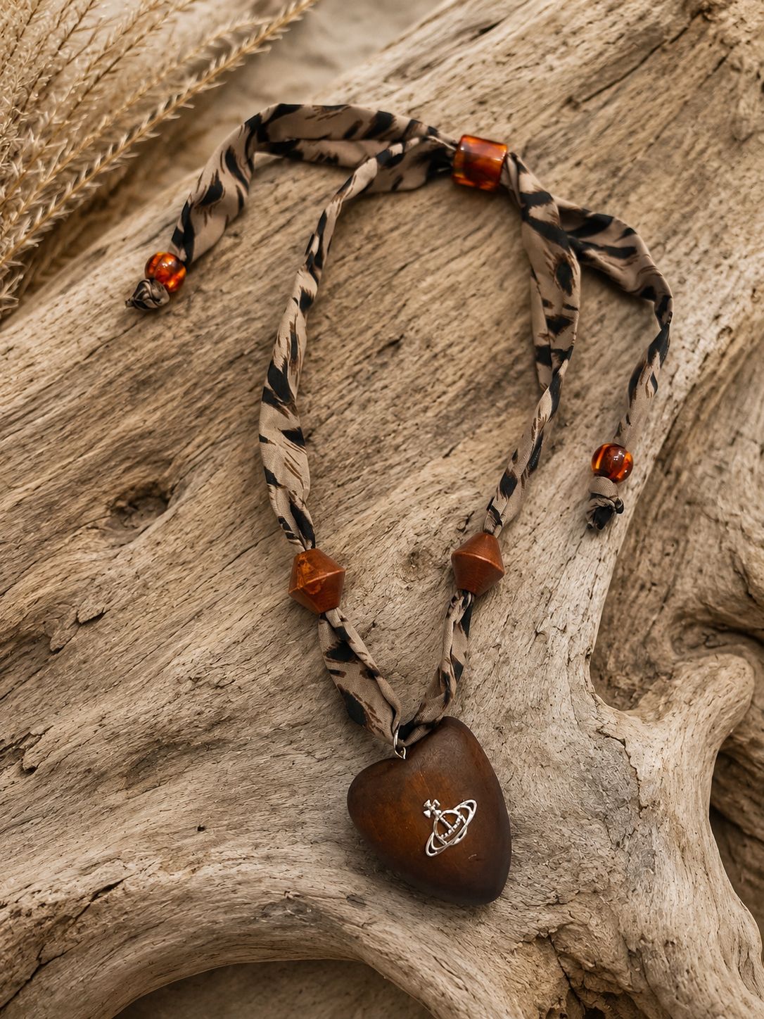 Vivienne Scarf Necklace- Brown