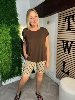 Polka Dot Magic Shorts - Mocha & Brown