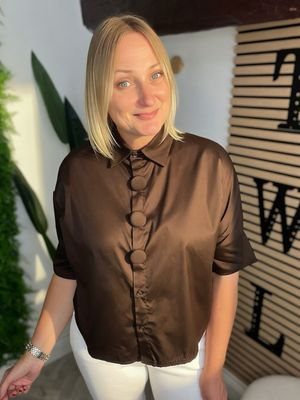 Couture Shirt/Blouse - Coffee