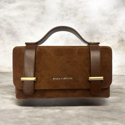Suede Style Mini Handbag - Tan