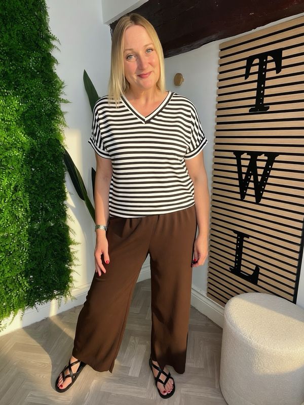 Floaty Summer Trousers - Coffee