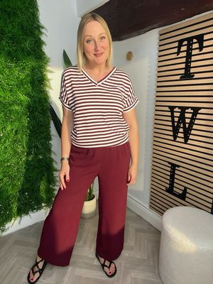Floaty Summer Trousers - Wine