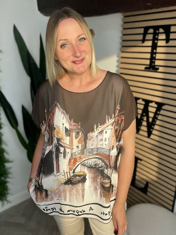 Venice Floaty Top - Coffee