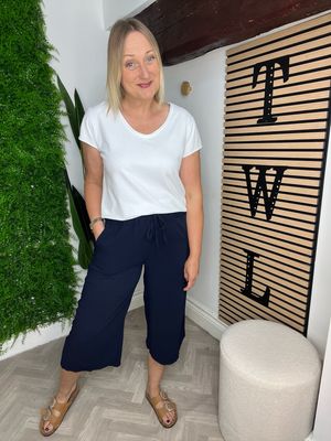 Culotte Trousers - Navy