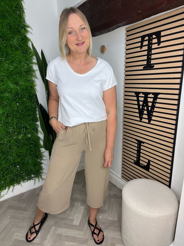 Culotte Trousers - Taupe