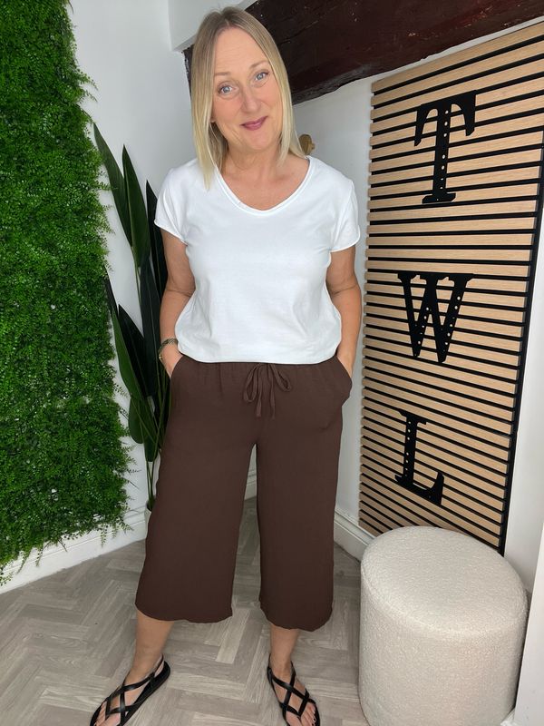 Culotte Trousers - Chocolate
