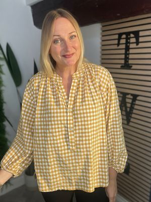 Gingham Blouse - Mustard