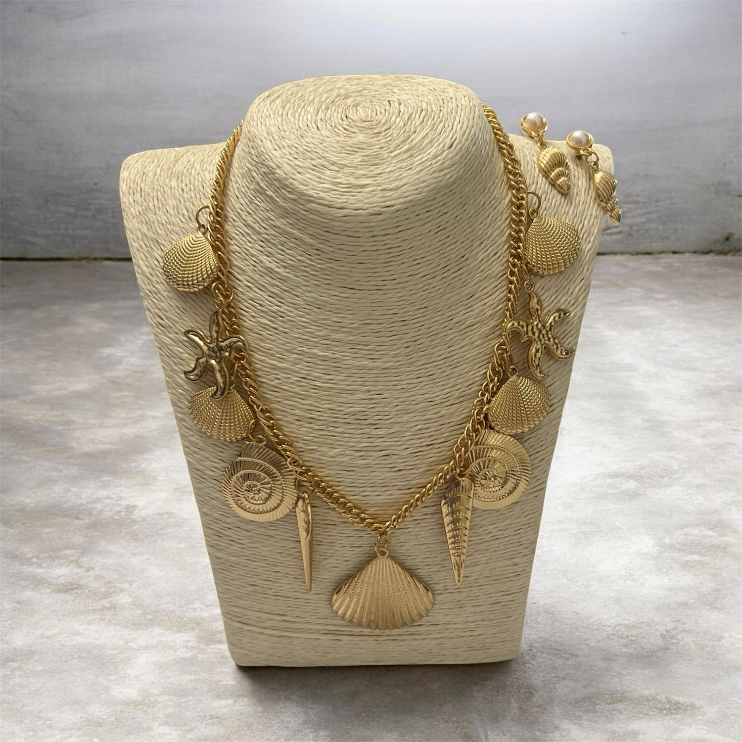 She’ll Necklace & Earrings - Gold ( SALE NONE RETURNABLE )
