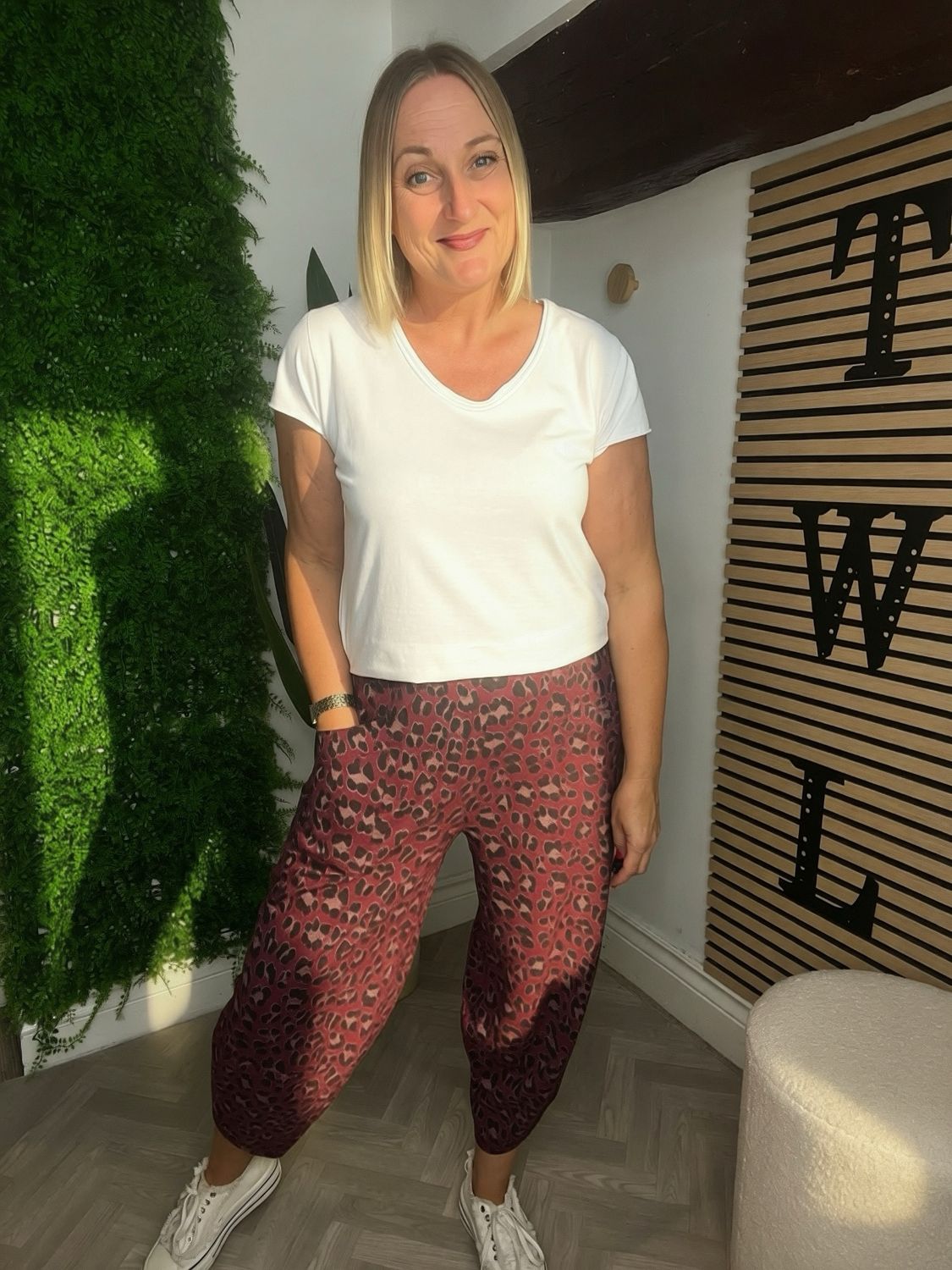 Lola Animal Print- Claret