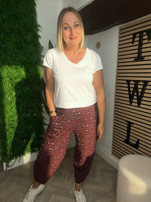 Lola Animal Print- Claret