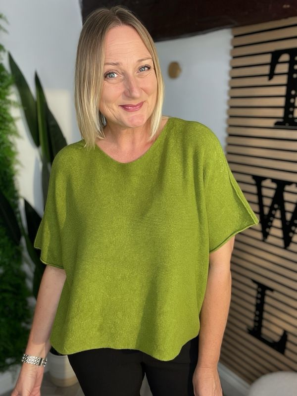 The Box Fit Knit Jumper - Chartreuse