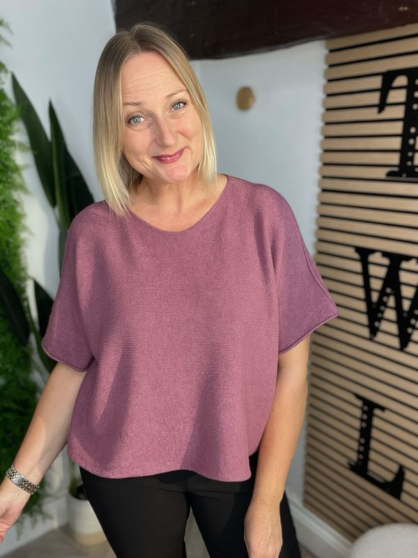The Box Fit Knit Jumper - Mauve