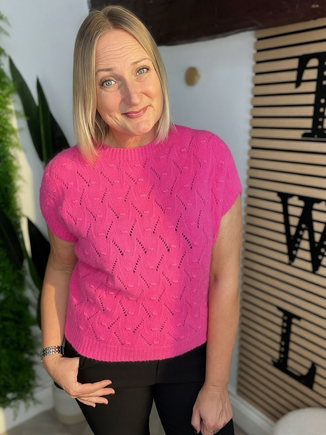 Short Sleeve Jumper - Pink