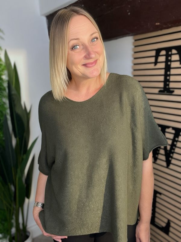 The Box Fit Knit Jumper - Khaki