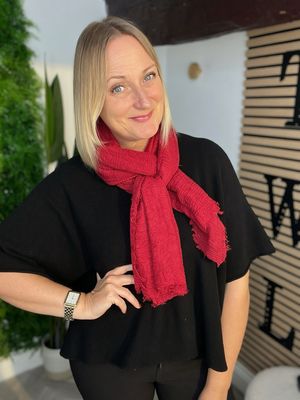 Waffle Scarf - Merlot Waffle Scarf - Merlot