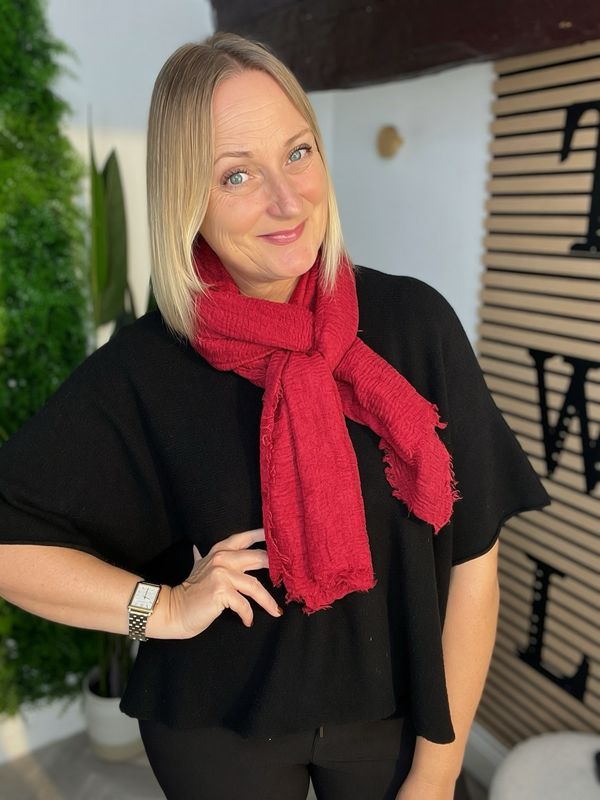 Waffle Scarf - Merlot Waffle Scarf - Merlot