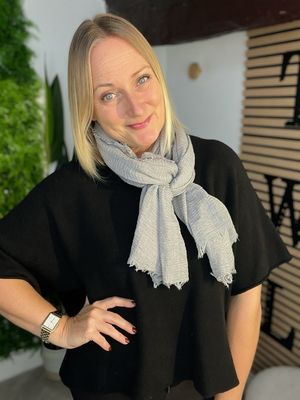 Waffle Scarf - Storm Grey
