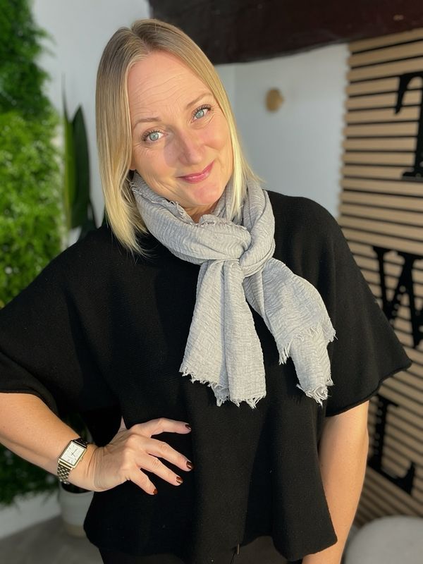 Waffle Scarf - Storm Grey Waffle Scarf - Storm Grey