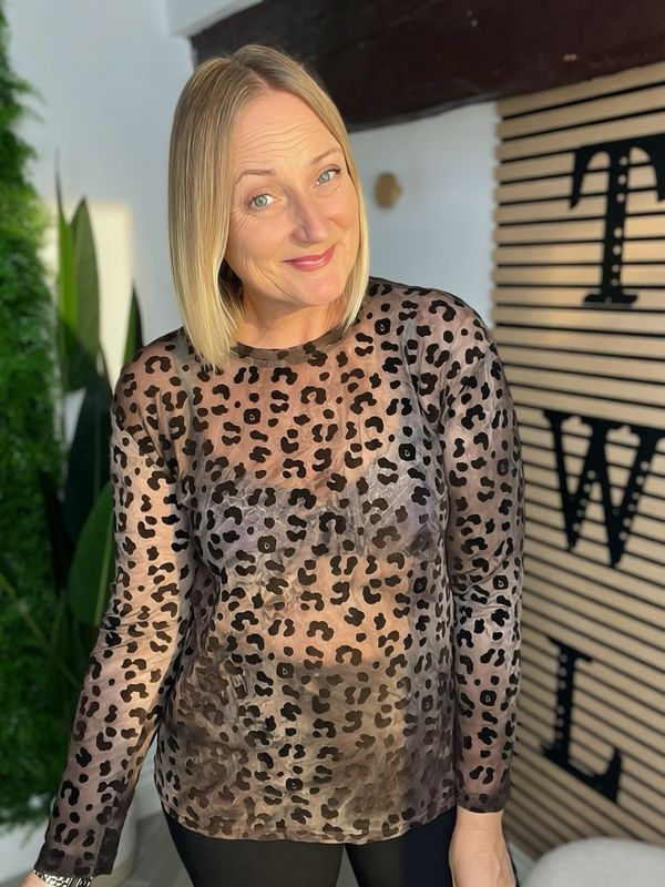 Mesh Top / Base-layer - Raised Animal Chocolate