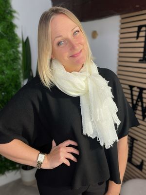 Waffle Scarf - Buttermilk