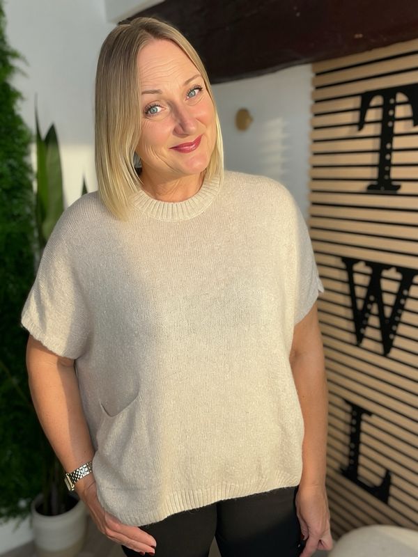 Poncho Style Jumper - Ecru