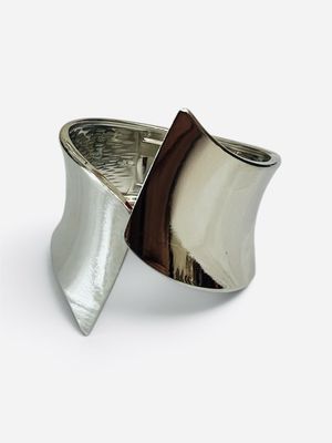 Cuff With Spring Opening- Silver