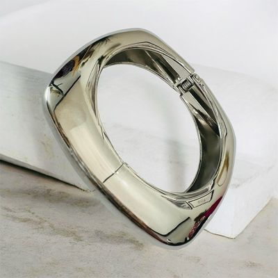 Cuff With Spring Opening- Silver Cuff With Spring Opening- Silver