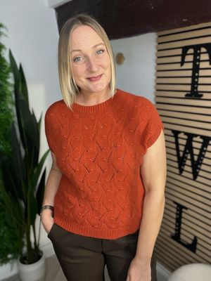 Short Sleeve Jumper - Terracotta